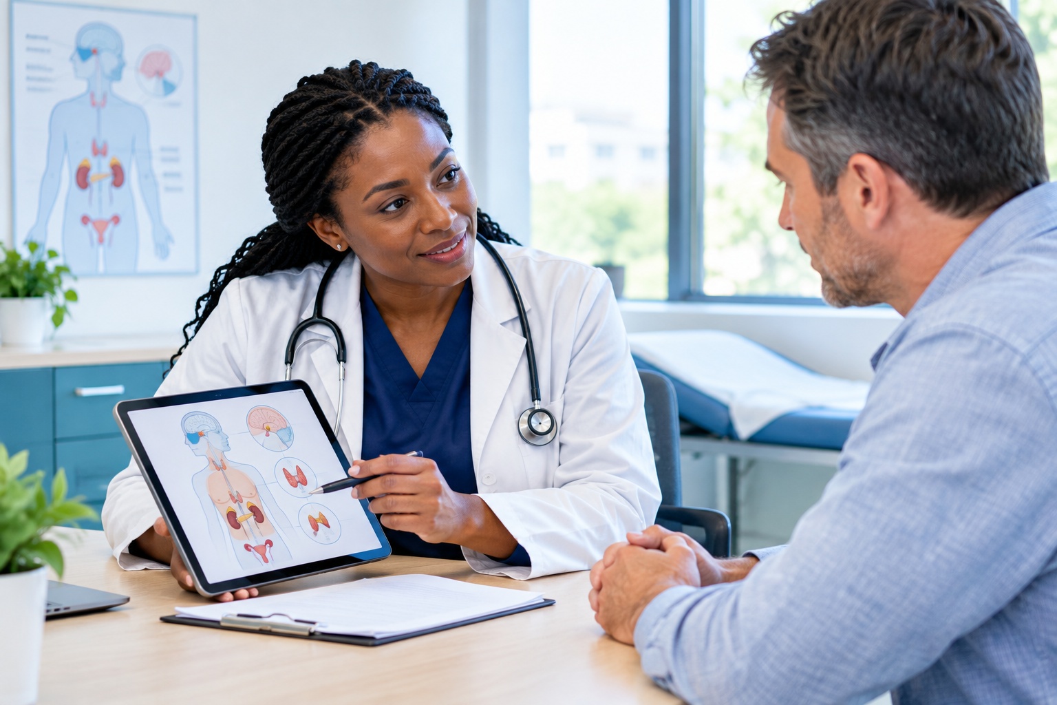 Specialist endocrine consultation