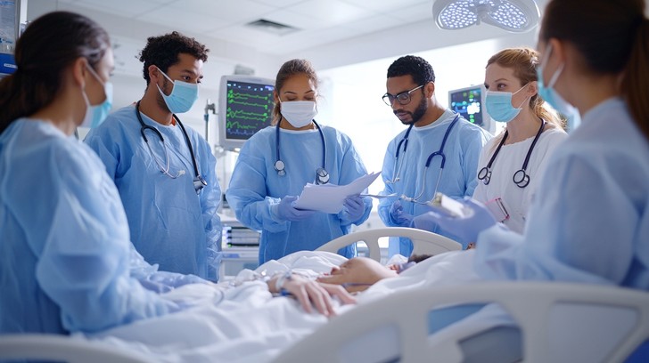 Healthcare professional providing patient care